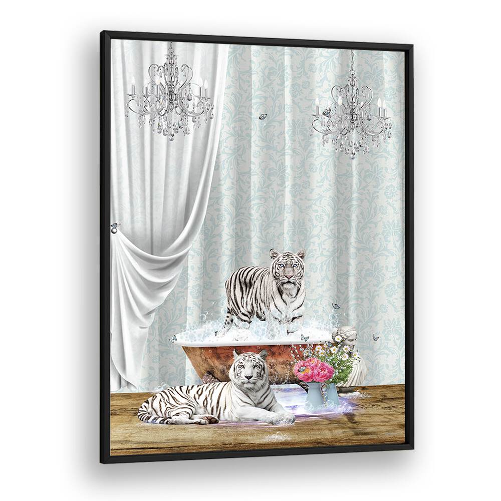 Quotes painting - WHITE TIGERS A BUBBLES by Asianmonk