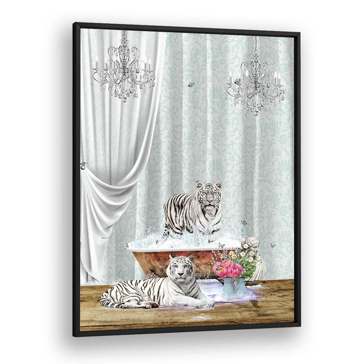 Quotes painting - WHITE TIGERS A BUBBLES by Asianmonk