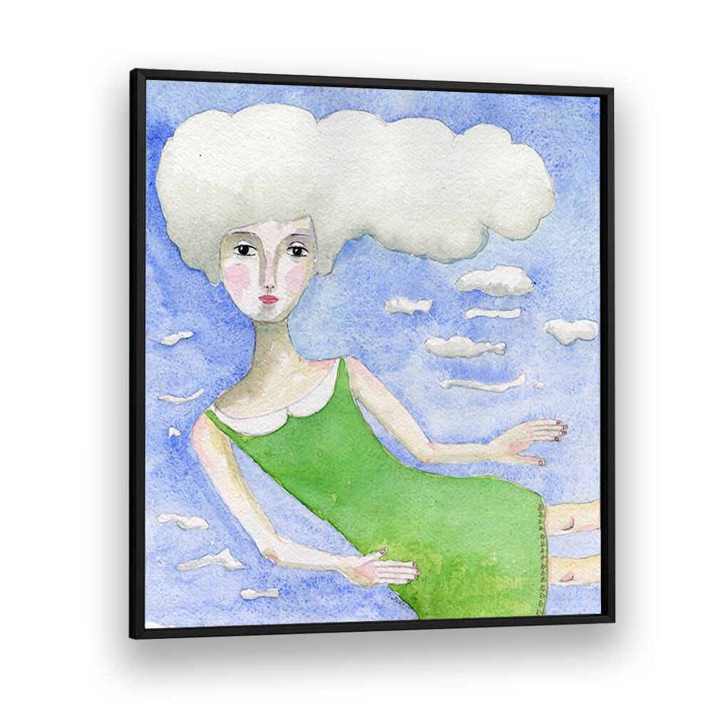 Arty Guava painting - HEAD IN THE CLOUDS by Asianmonk