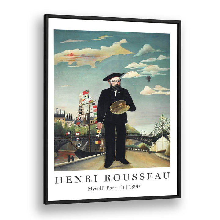 HENRI ROUSSEAU painting - HENRI ROUSSEAU MYSELF PORTRAIT - 1890 by Asianmonk