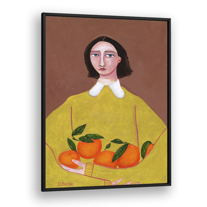 Vintage painting - LADY WITH ORANGES by Asianmonk