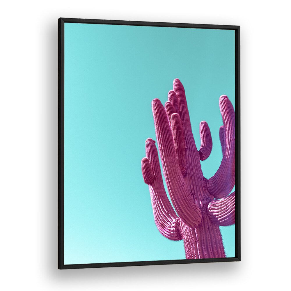 surreal painting - MAGENTA PINK SAGUARO by Asianmonk