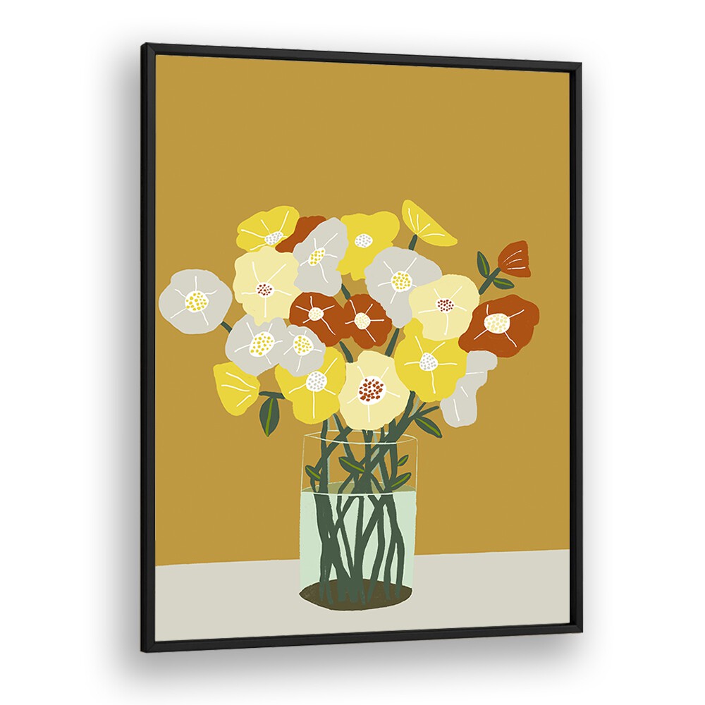 Vintage painting - VASE OF FLOWERS by Asianmonk