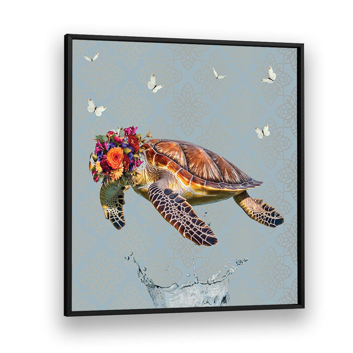 Juliya painting - SPRING FLOWER BONNET ON TURTLE by Asianmonk