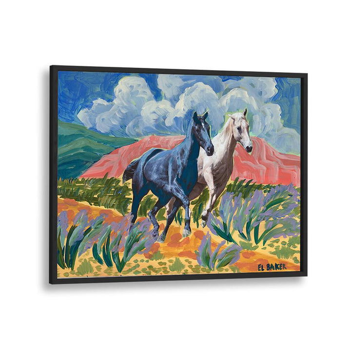 Stunning WATCH THEM RIDE, ANIMAL PAINTINGS featuring vibrant horses in motion, perfect for enhancing any wall.