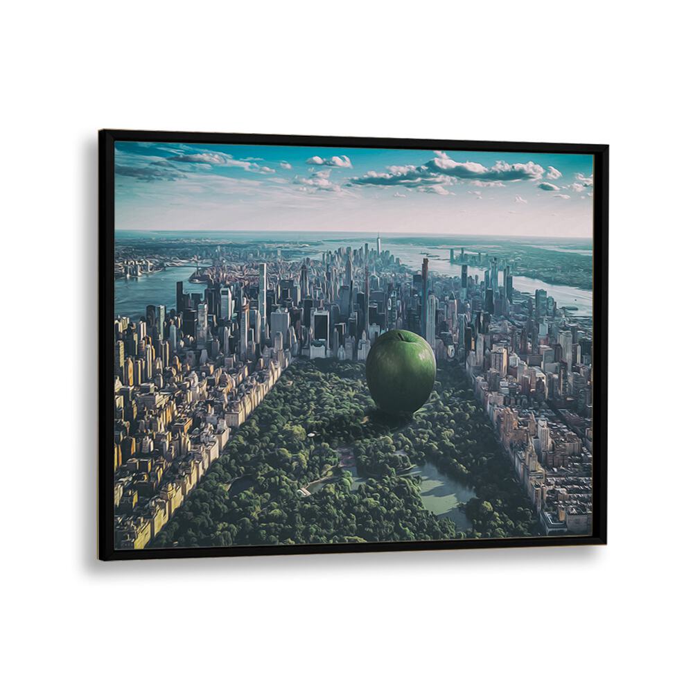 ABSTRACT painting - THE BIG APPLE by Asianmonk