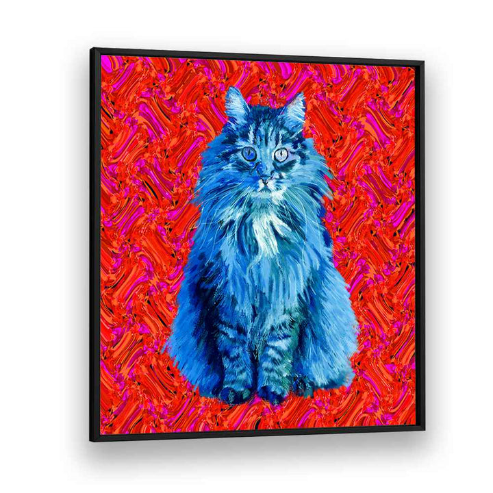 Lynnda Rakos painting - THE BLUE CAT by Asianmonk