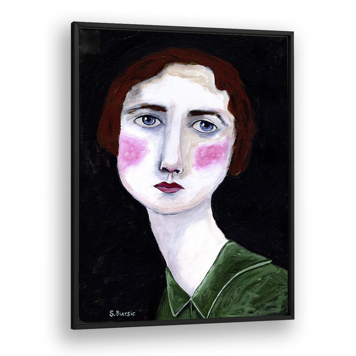 Vintage painting - VINTAGE WOMAN WITH PINK CHEEKS by Asianmonk