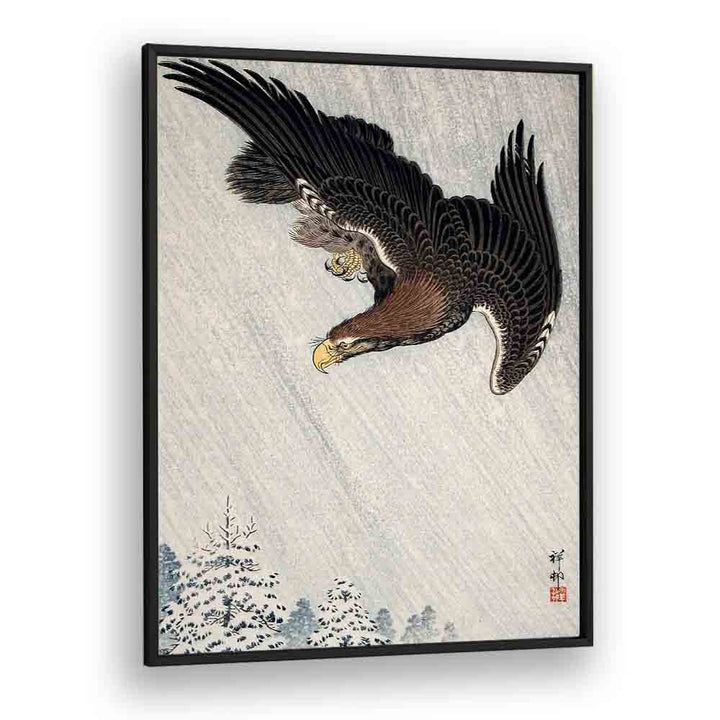 EAGLE FLYING IN SNOW (1933) BY OHARA KOSON