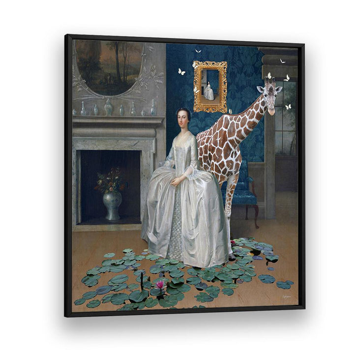 Juliya painting - LADY PENELOPE BRINGS HER GIRAFFE TO DINNER by Asianmonk