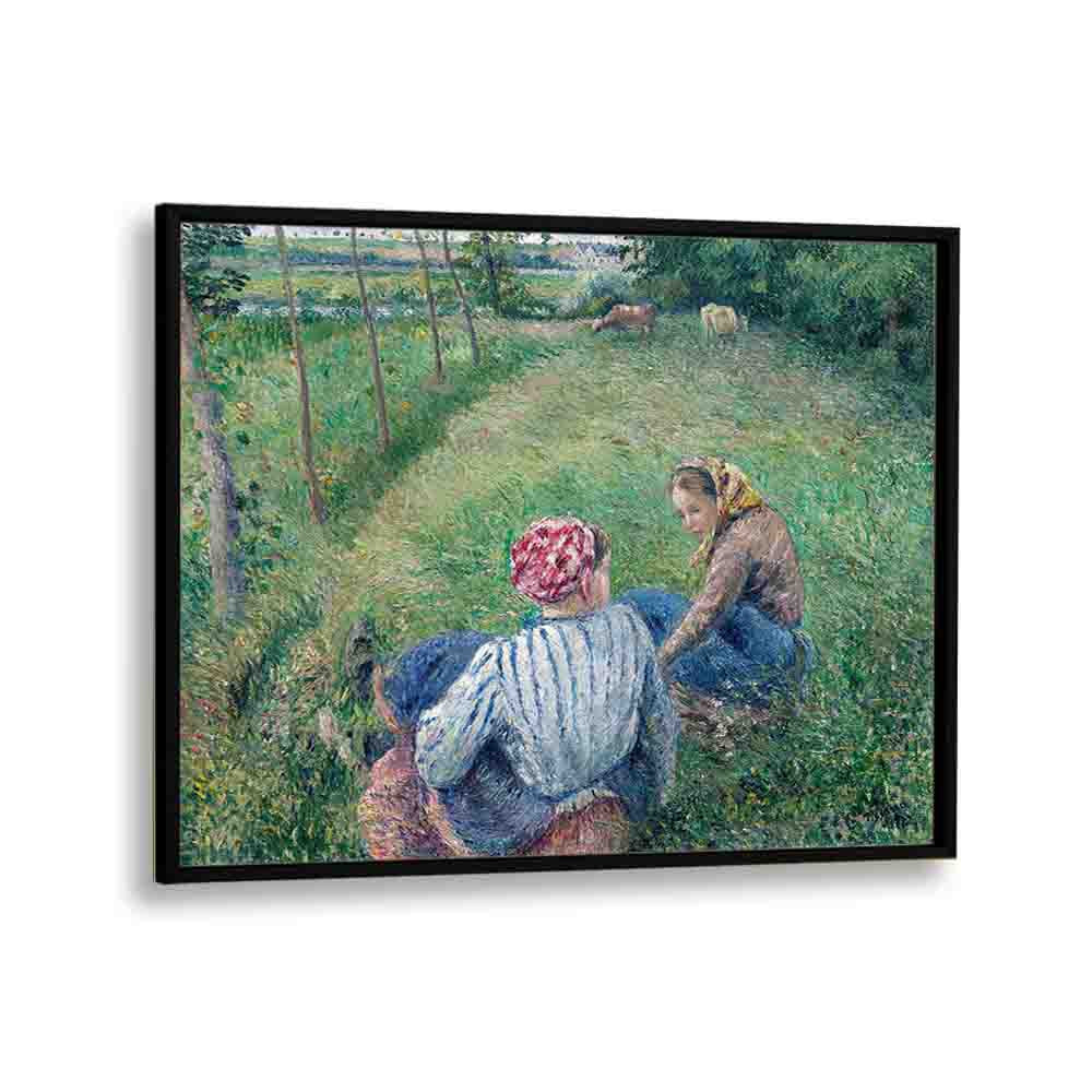  painting - YOUNG PEASANT GIRLS RESTING IN THE FIELDS NEAR PONTOISE (1882) by Asianmonk