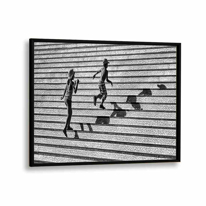 ABSTRACT painting - ON THE STAIRS BY JUAN LUIS DURAN by Asianmonk