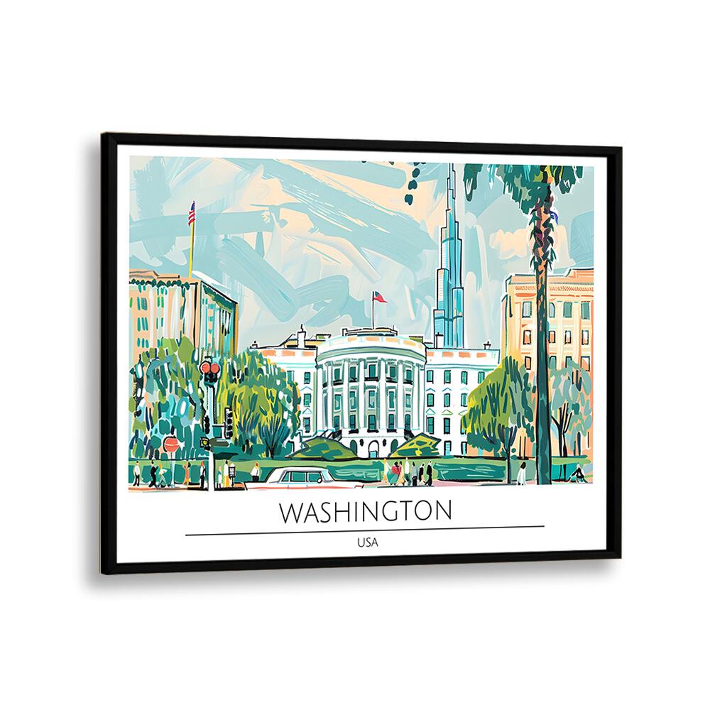 TRAVEL ART painting - WASHINGTON - USA by Asianmonk