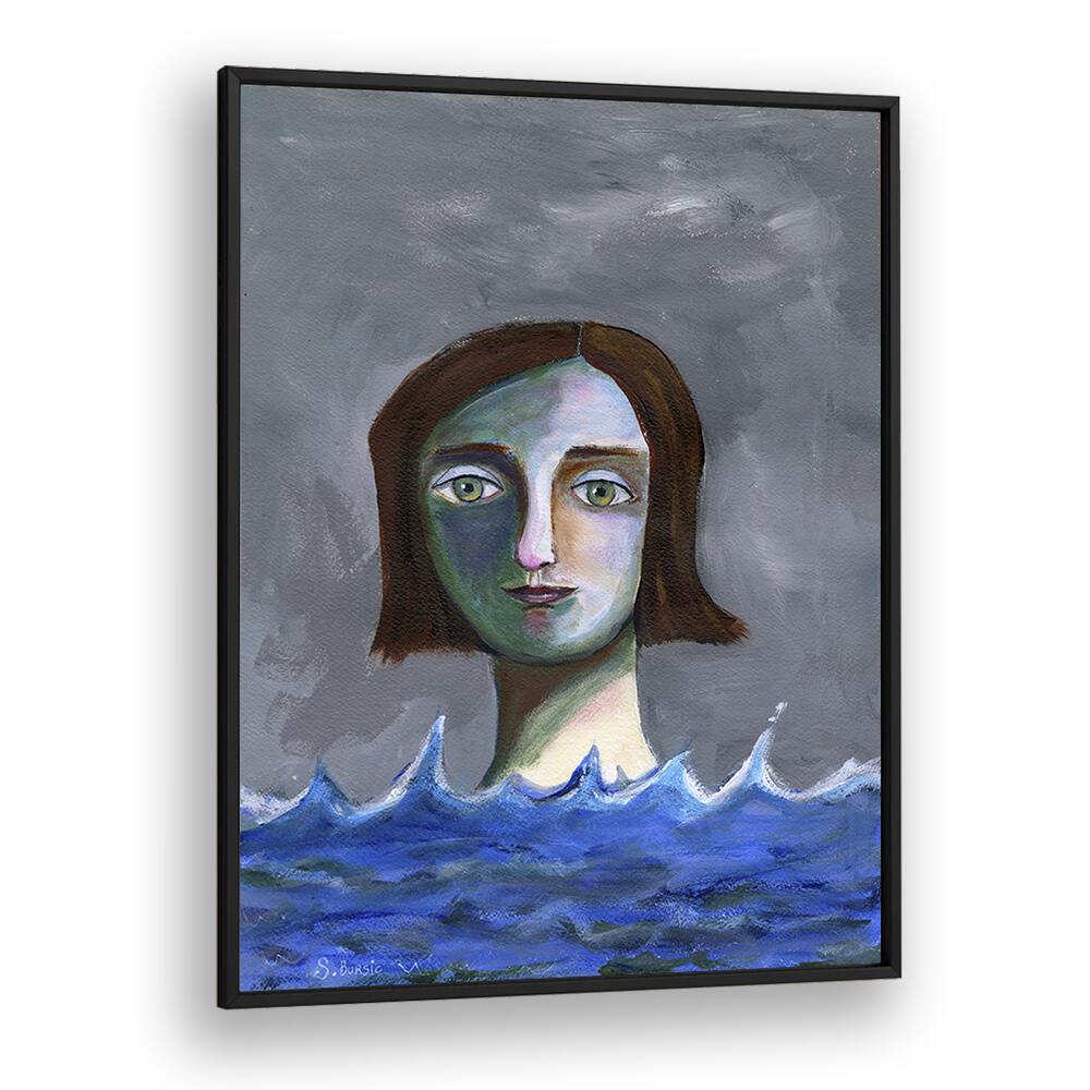 Vintage painting - SWIMMING GIRL by Asianmonk