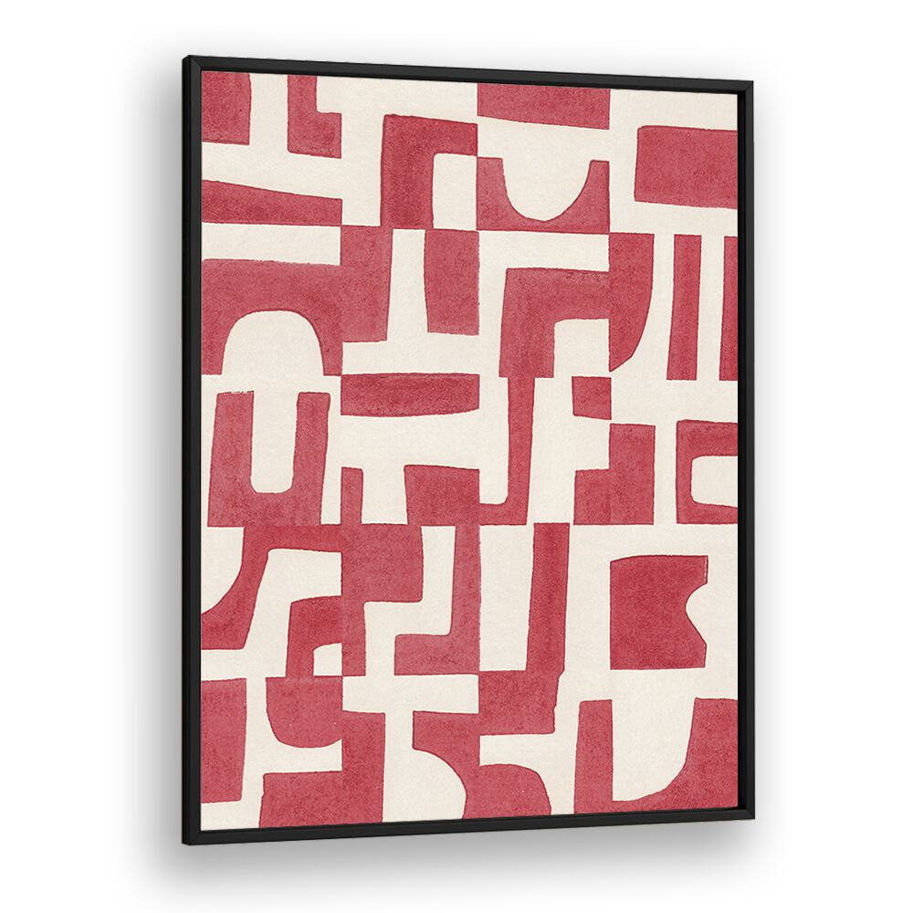 RED PUZZLE BY ALISA GALITSYNA ABSTRACT ART, ABSTRACT PAINTINGS