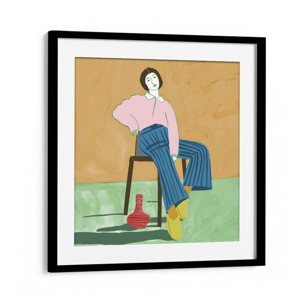 Arty Guava painting - LADY SITTING WITH HER VASE by Asianmonk