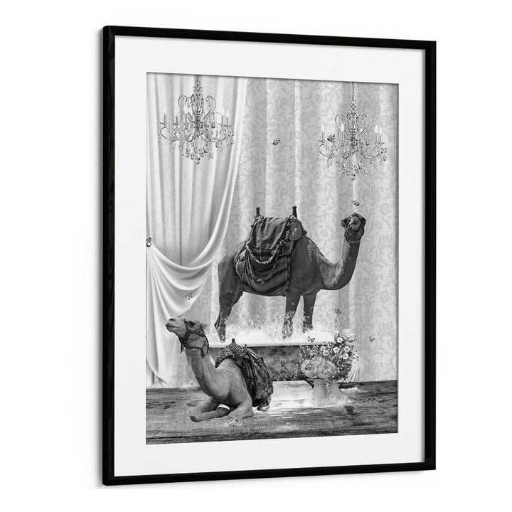 Quotes painting - CAMELS A BUBBLES BLACK AND WHITE by Asianmonk