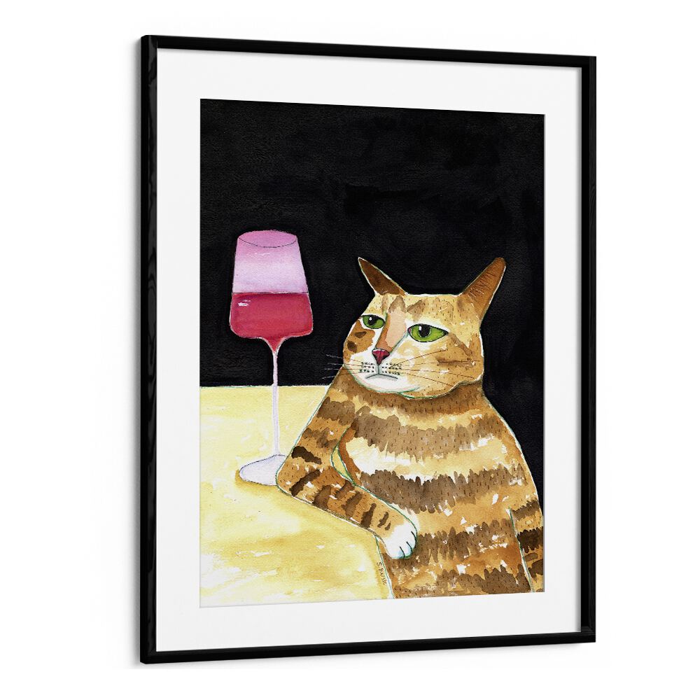 CAT FRIDAY NIGHT DRINKS WINE FUNNY CAT HUMOUR