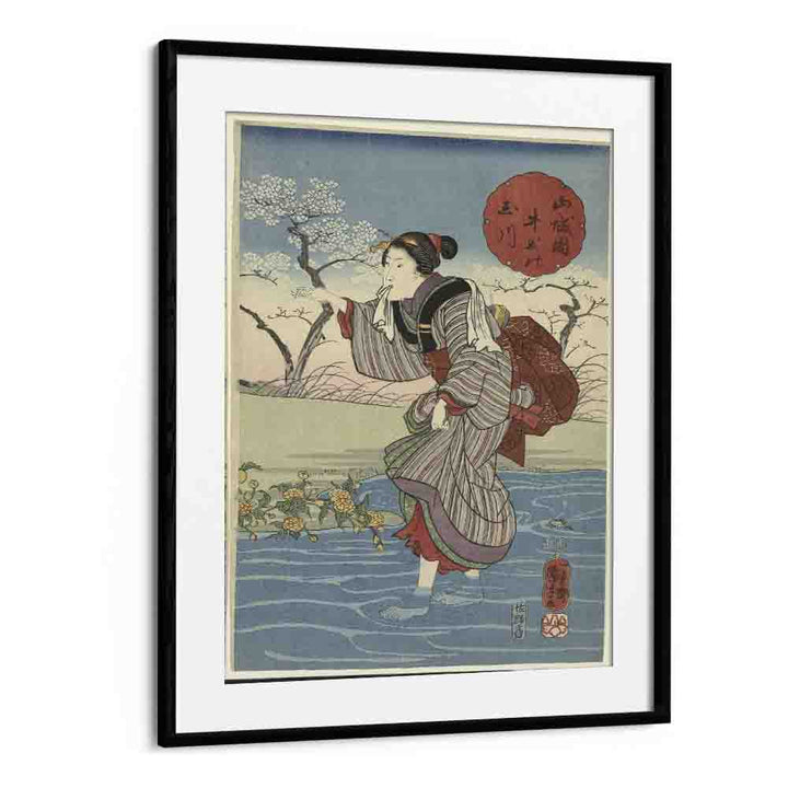 DE IDE TAMA RIVIER IN DE PROVINCIE YAMASHIRO, UTAGAWA KUNIYOSHI (CA. 1847)