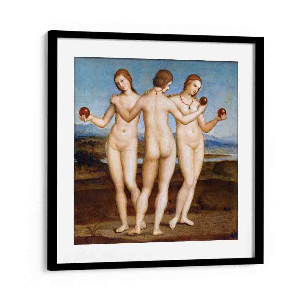 pop art painting - RAPHAEL'S THREE GRACES (1504) by Asianmonk