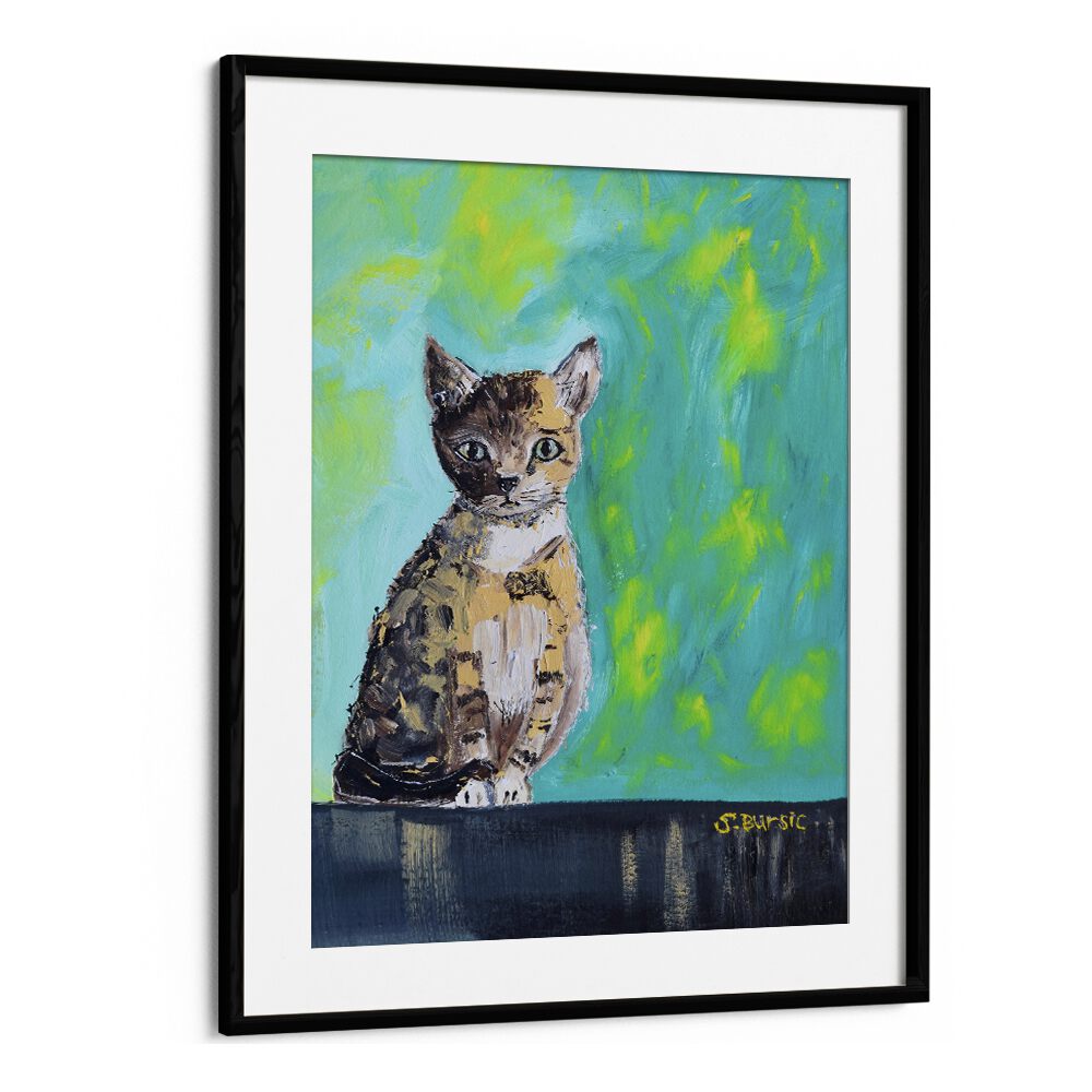 Vintage painting - KITTEN WAITING by Asianmonk