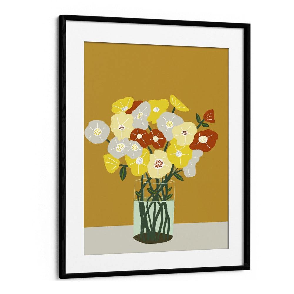 Vintage painting - VASE OF FLOWERS by Asianmonk