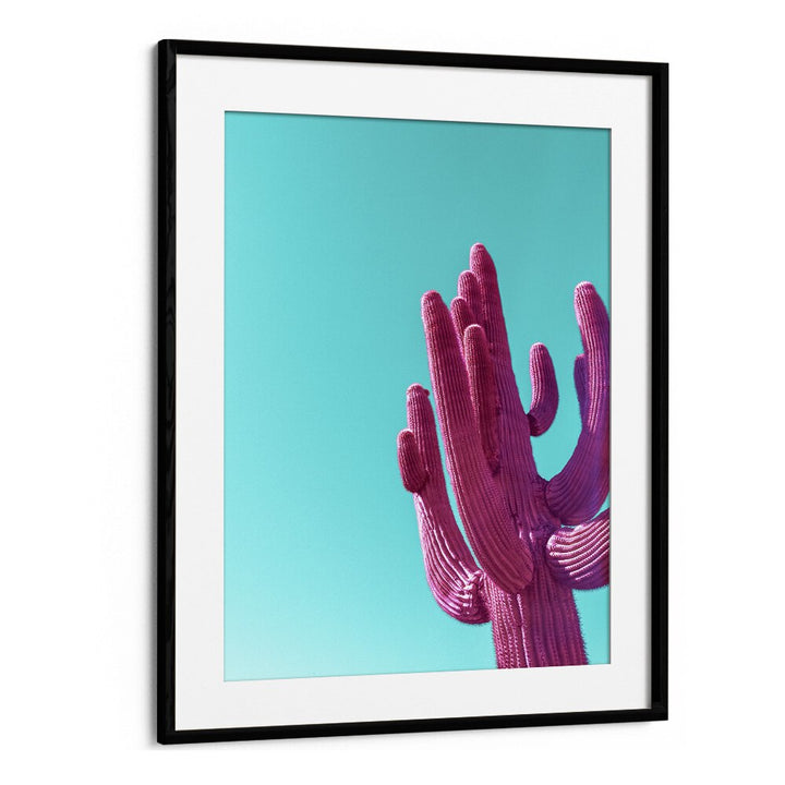 surreal painting - MAGENTA PINK SAGUARO by Asianmonk