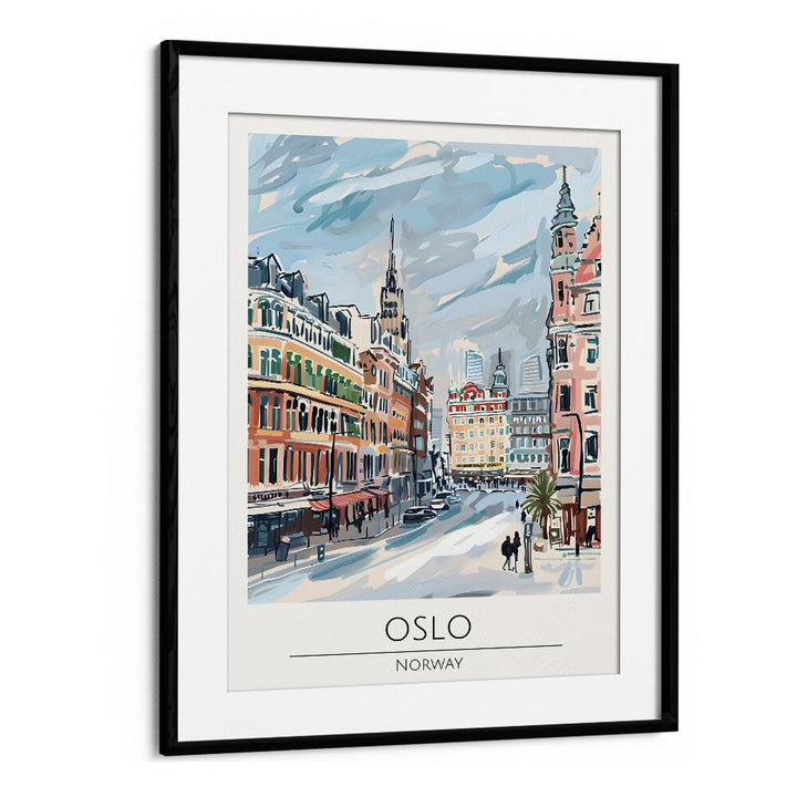 TRAVEL ART painting - OSLO - NORWAY TRAVEL ART by Asianmonk