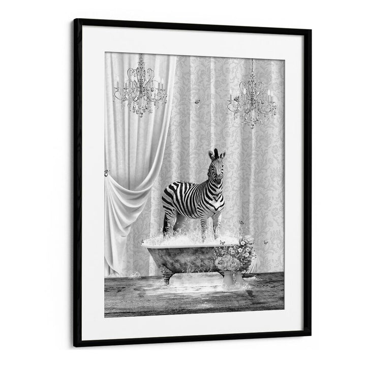 Quotes painting - ZEBRA A BUBBLES BLACK A WHITE by Asianmonk