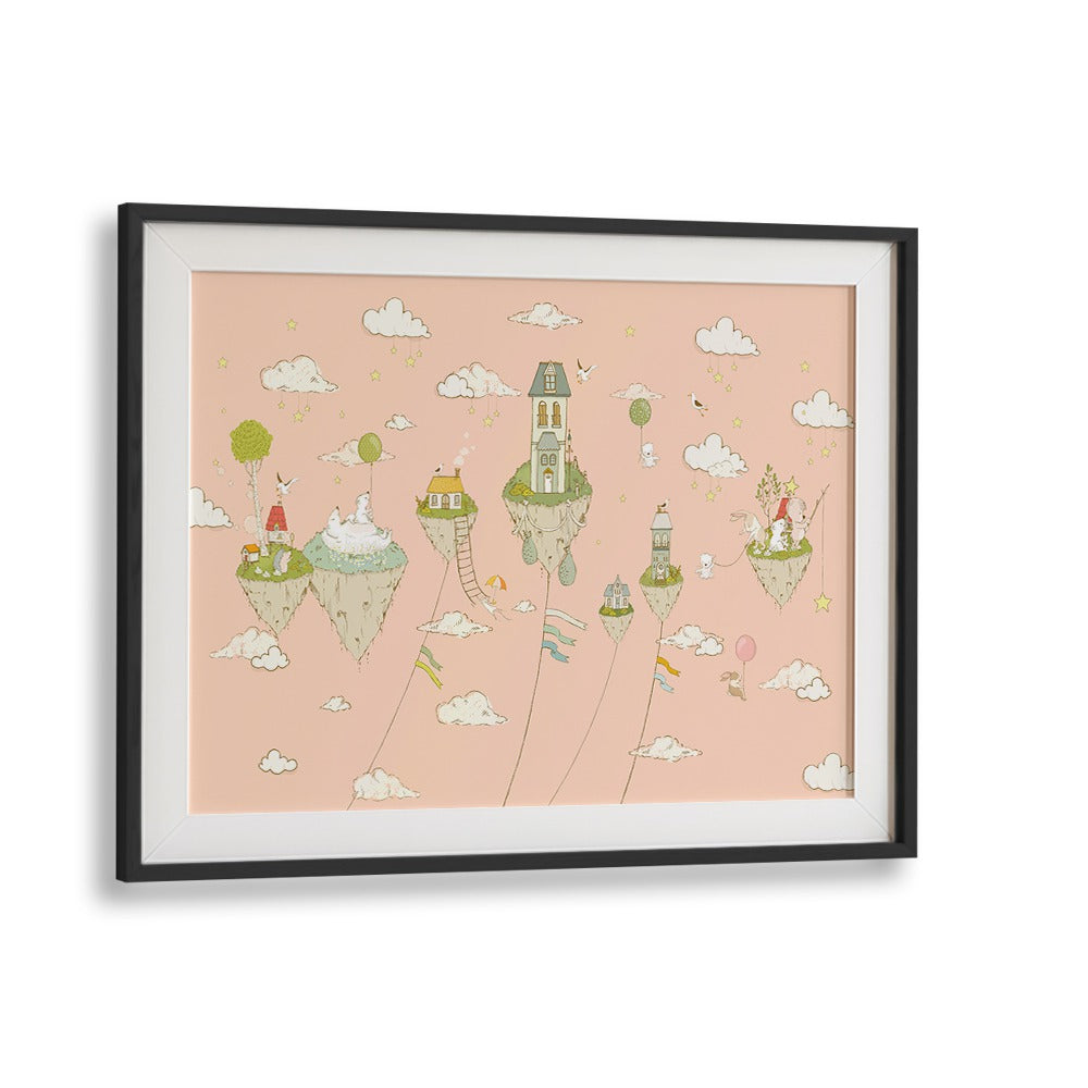 FLOATING ISLANDS PEACHY BY SUE SKELLERN KIDS ROOM ART