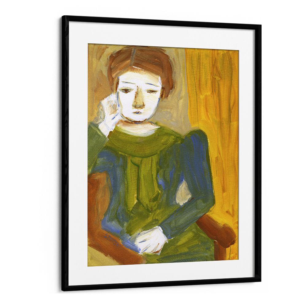 Vintage painting - LADY THINKING by Asianmonk