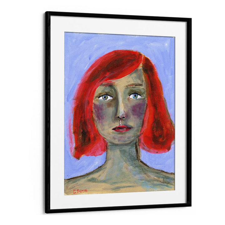 Vintage painting - RED HEAD WOMAN by Asianmonk