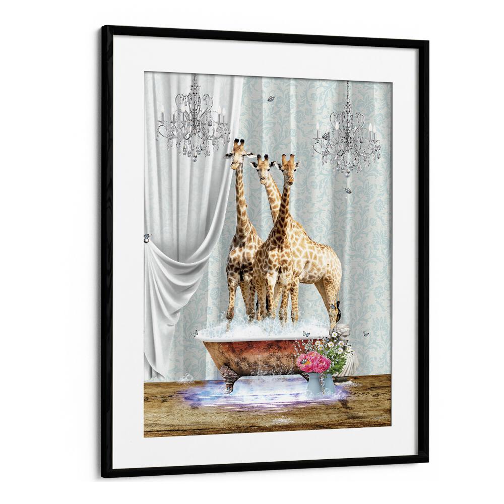 Quotes painting - THREE GIRAFFES A BUBBLES by Asianmonk