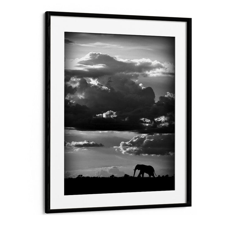 WILD PHOTO ART painting - HE WALKS UNDER AN AFRICAN SKY by Asianmonk