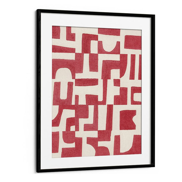 RED PUZZLE BY ALISA GALITSYNA ABSTRACT ART, ABSTRACT PAINTINGS