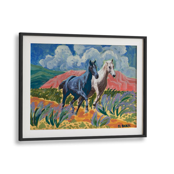 Stunning horses in motion showcase the beauty of wildlife in WATCH THEM RIDE, ANIMAL PAINTINGS for vibrant decor.