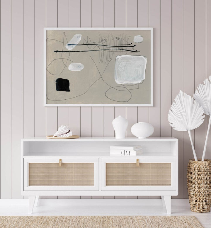 blanco by dan hobday abstract art abstract paintings Artwork II placed on a wall