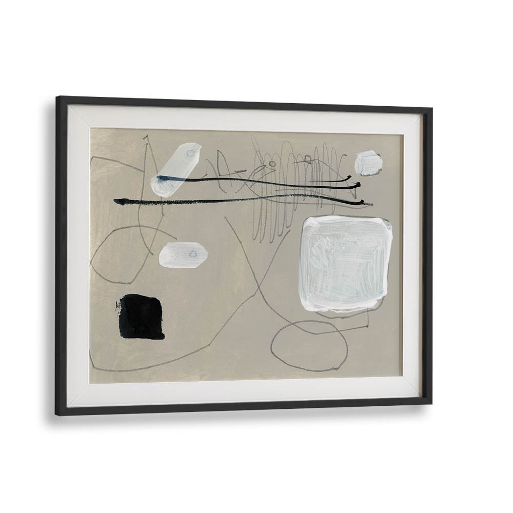 blanco by dan hobday abstract art abstract paintings in Black Frame With Mount