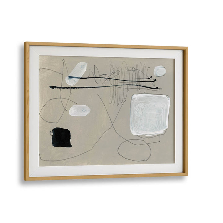 blanco by dan hobday abstract art abstract paintings in Oak Wood Frame With Mount