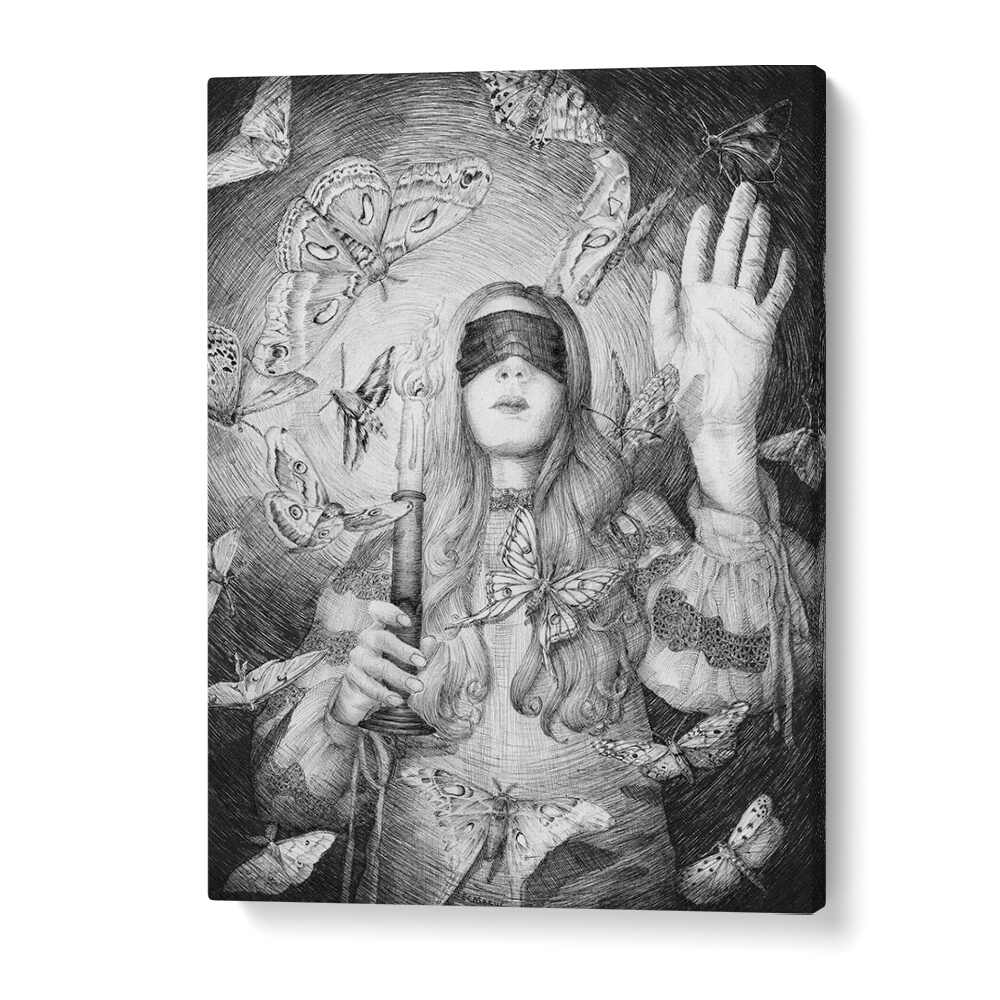 blind man's bluff Vintage paintings in Gallery Wrap