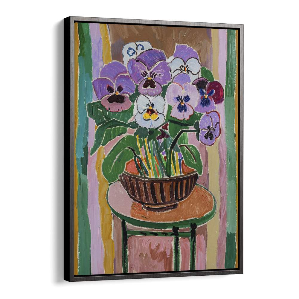 bloom ballet electric wall art prints in Black Floater Frame