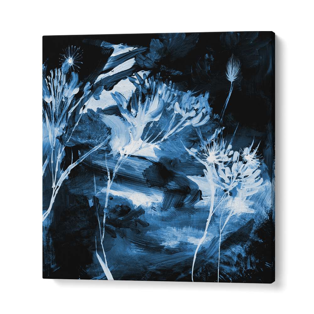 blue floral by dan hobday abstract art abstract paintings in Gallery Wrap