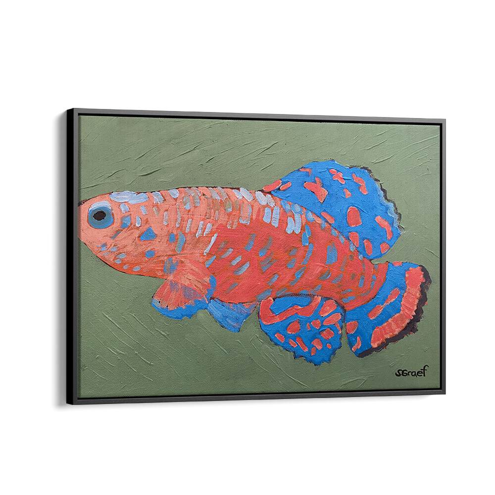 bluefin wildlife paintings in Black Floater Frame