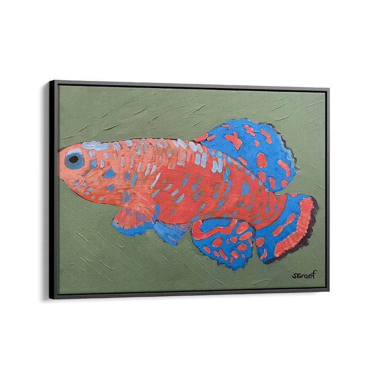 bluefin wildlife paintings in Black Floater Frame