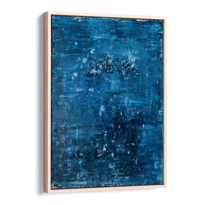 blueprint symphony abstract paintings in Oak Wood Floater Frame