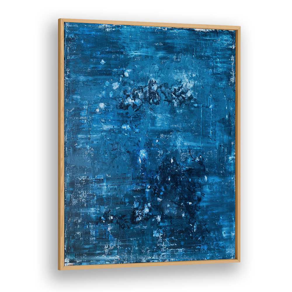 blueprint symphony abstract paintings in Oak Wood Plain Frame