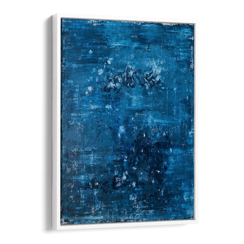 blueprint symphony abstract paintings in White Floater Frame