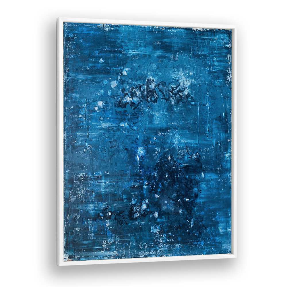 blueprint symphony abstract paintings in White Plain Frame