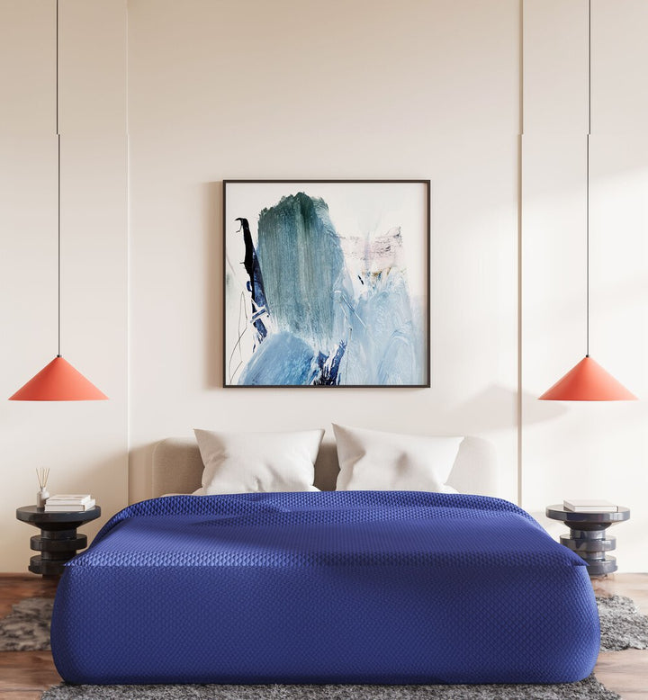 blues by dan hobday abstract art abstract paintings Artwork II placed on a wall