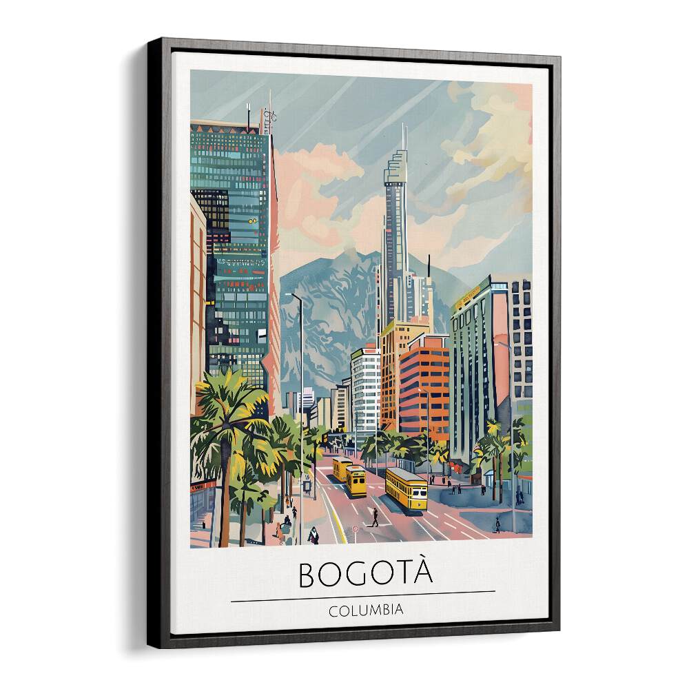 bogota-columbia travel posters in Black Floater Frame